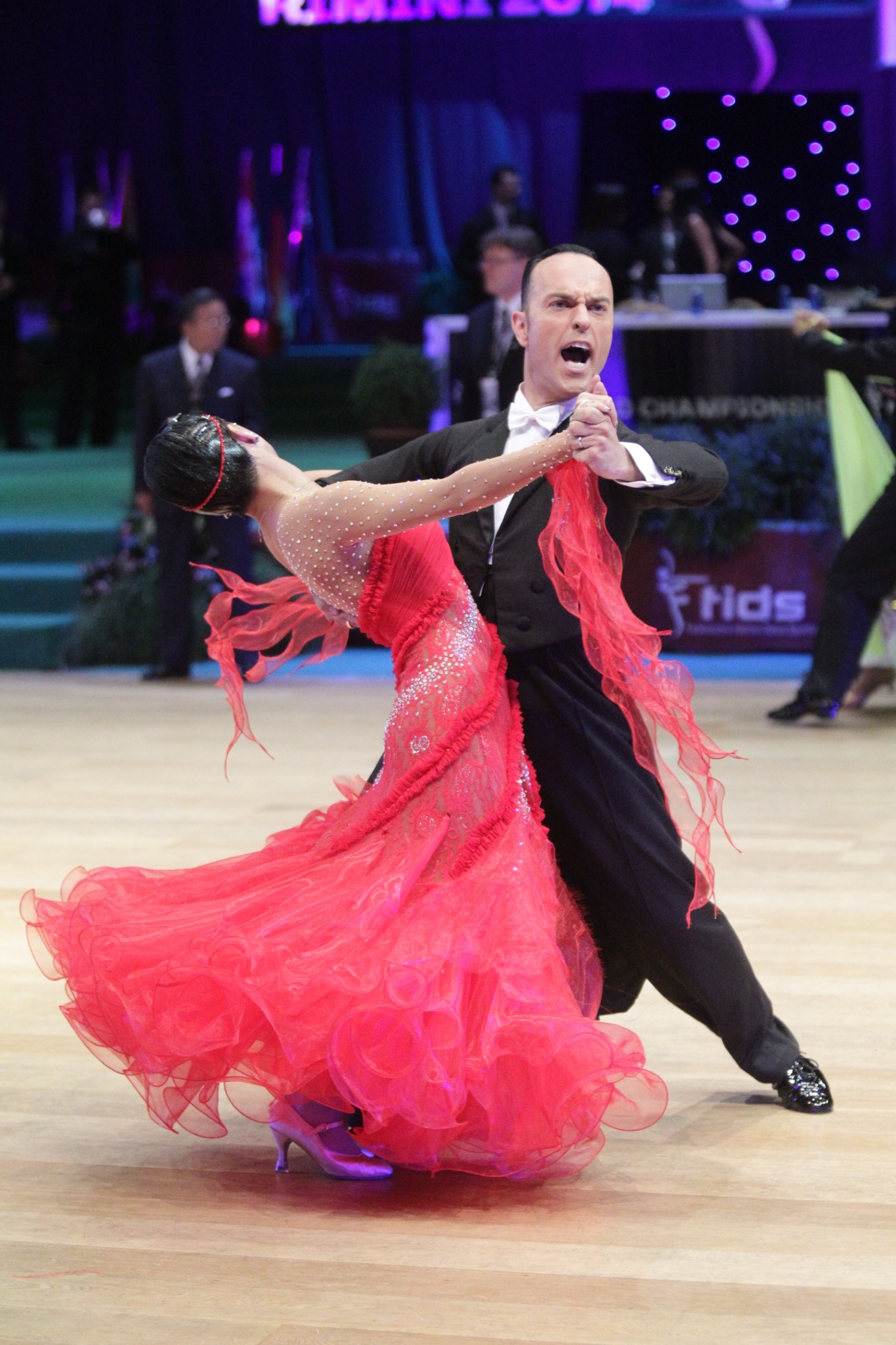 Pietro Del Bello durante una competizione di danza sportiva